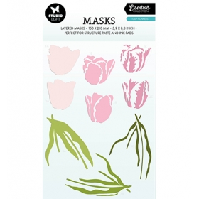 Mask A5 Tulip Flowers...