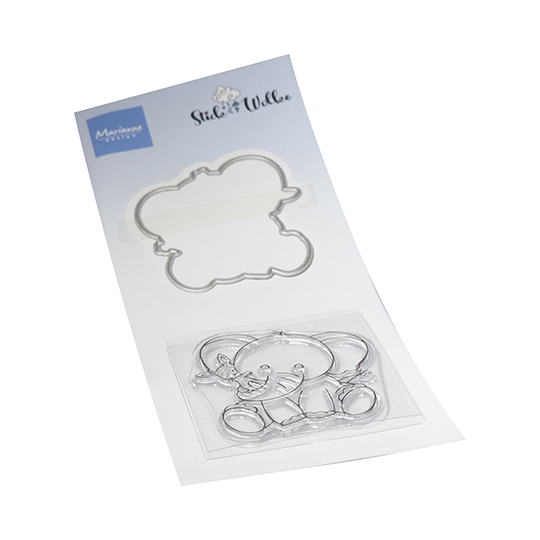 Cs1153 - Elephant Hug Stamp & Die