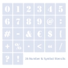 Stencil Number Set 5cm - Serif - Qbix