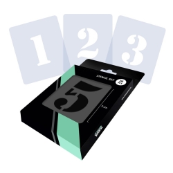 Stencil Number Set 5cm - Serif - Qbix