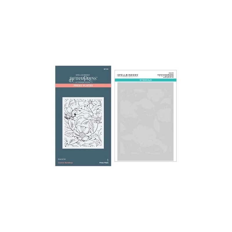 Cosmos Backdrop BetterPress and Stencil Bundle - Spellbinders