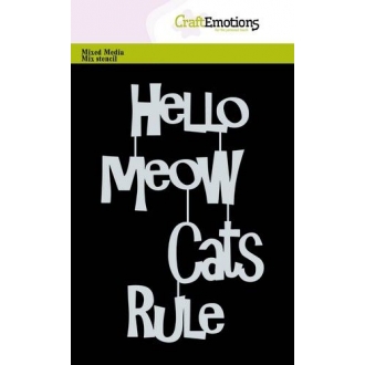Tekst Meow Cats Rule A6...