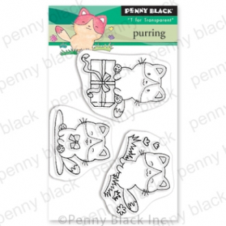 Purring 3x4" Clearstamp -...