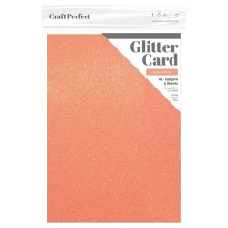 Glitter Card A4 Sugared Coral (5 vel) - Tonic