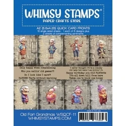 Quick Card Fronts - Old Fart Grandma - Whimsy Stamps