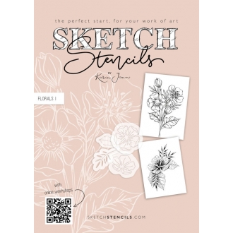 Sketch Stencil Florals 1 -...