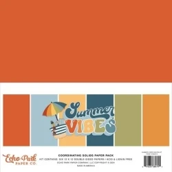 Summer Vibes 12x12" Coordinating Solids Paper Pack - Echo Park