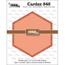 Cardzz Stansen No. 545 Dubbele Kaart Zeshoek - Crealies