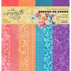 Flight of Fancy 12x12" Patterns & Solids Pack - Graphic 45