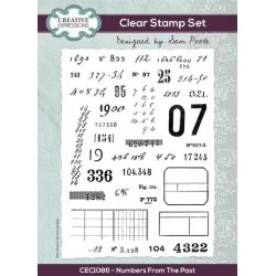 Sam Poole Clearstamp A5 Numbers From The Past - Creative Expressions