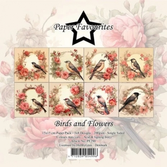 Birds and Flowers 6x6" Paper Pack - Paper Favourites