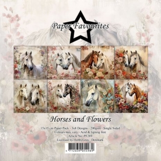 Horses and Flowers 6x6" Paper Pack - Paper Favourites