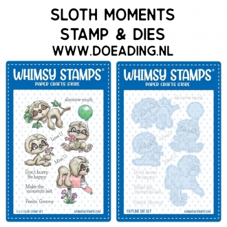 SET Sloth Moments Stamps & Dies - Whimsy Stamps