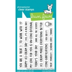 LF3413 - Treat Cart Sentiment Add-on Clearstamps - Lawn Fawn