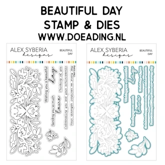 SET Beautiful Day Stamp & Dies - Alex Syberia Designs