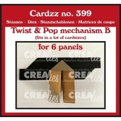 Cardzz Stansen No. 399 Twist & Pop Mechanisme B (voor 6 Panelen) - Crealies