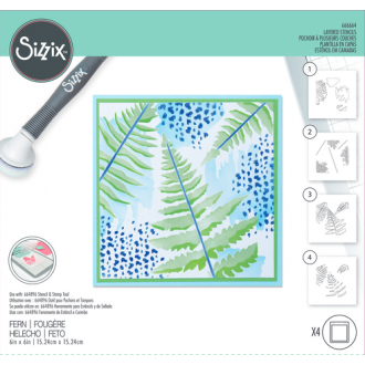 Layered Stencil Fern (4pcs)...