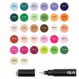 32 New Colors Collection - OLO Marker Brush Half