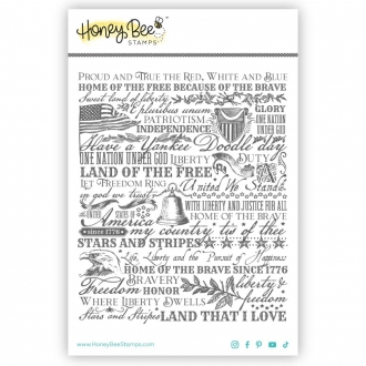 Land Of The Free - 5x6" Cling Stamp - Honey Bee