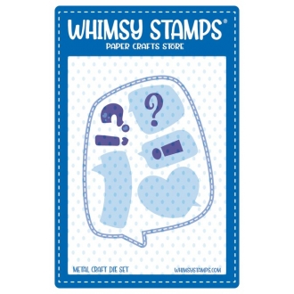 Comic Speech Bubbles 2 Die Set - Whimsy Stamps