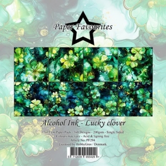 Alcohol Ink - Lucky Clover 6x6" Paper Pack - Paper Favourites