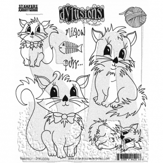 Purrfect - Dyan Reaveley's Dylusions Cling Stamp Collections 8.5x7"