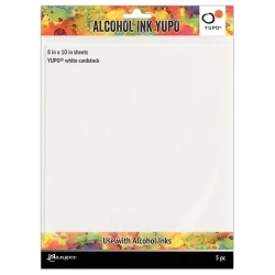 Tim Holtz Alcohol Ink Yupo Paper 8x10" White (5pcs) - Ranger