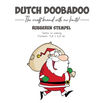 Rubber Stempel Santa is...