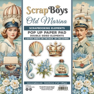 Old Marina 6x6" Pop Up Paper Pad - Scrapboys