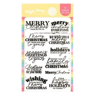 Family Christmas Sentiments Clearstamp - Waffle Flower