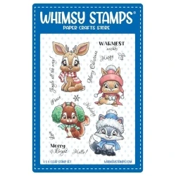 Christmas in the Woods Clearstamp - Whimsy Stamps