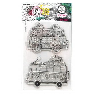 Clearstamp Hippie busses...