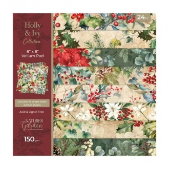 Holly & Ivy 8x8" Vellum Pad...