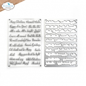 CSD369 - Christmas Phrases Stamp and Die Set