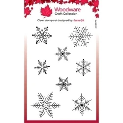 Paintable Baubles Snowflakes Clearstamps - Woodware