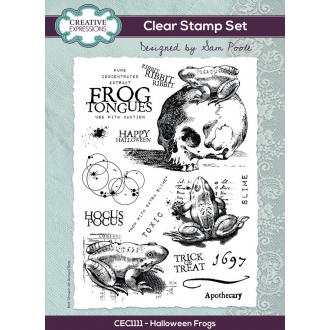 Sam Poole Clearstamp Halloween Frogs - Creative Expressions