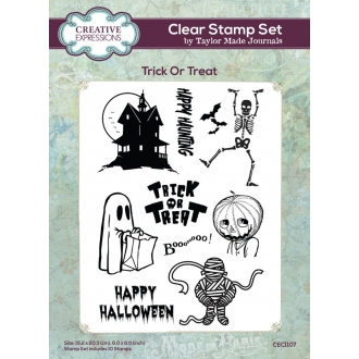 Taylor Made Journals Clearstamp Trick Or Treat - Creative Expressions