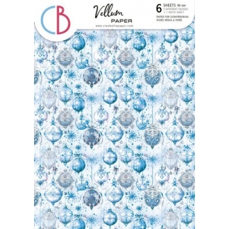 *Elegance of Blue A4 Vellum Paper Patterns (6pcs) - Ciao Bella