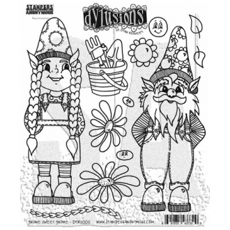 Gnome Sweet Gnome - Dylusions Cling Stamps