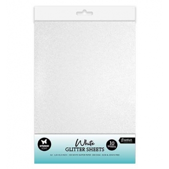 A5 Glitter Sheets White...