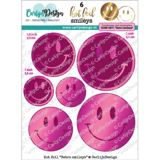 Hot Foil Retro Smileys -...