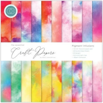 Essential Craft Papers 12x12" Paper Pad Pigment Infusions - Craft Consortium