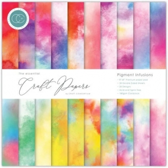 Essential Craft Papers 8x8" Paper Pad Pigment Infusions - Craft Consortium