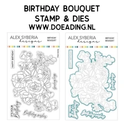 SET Birthday Bouquet Stamp & Dies