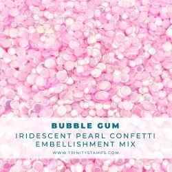 Bubble Gum - Iridescent Pearl Confetti Embellishment Mix