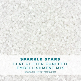 White Sparkle Stars Flat...