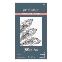 Fabulous Feathers Press Plate & Die Set - Betterpress