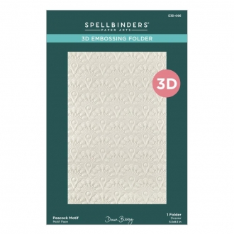 Peacock Motif 3D Embossing Folder - Spellbinders