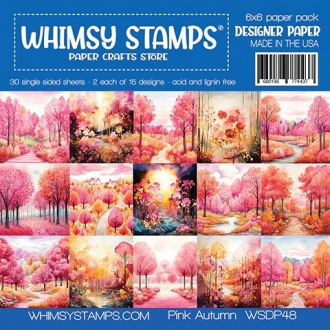 Pink Autumn 6x6" Paper Pad - Whimsy Stamps