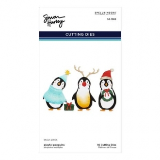 Playful Penguins Etched...